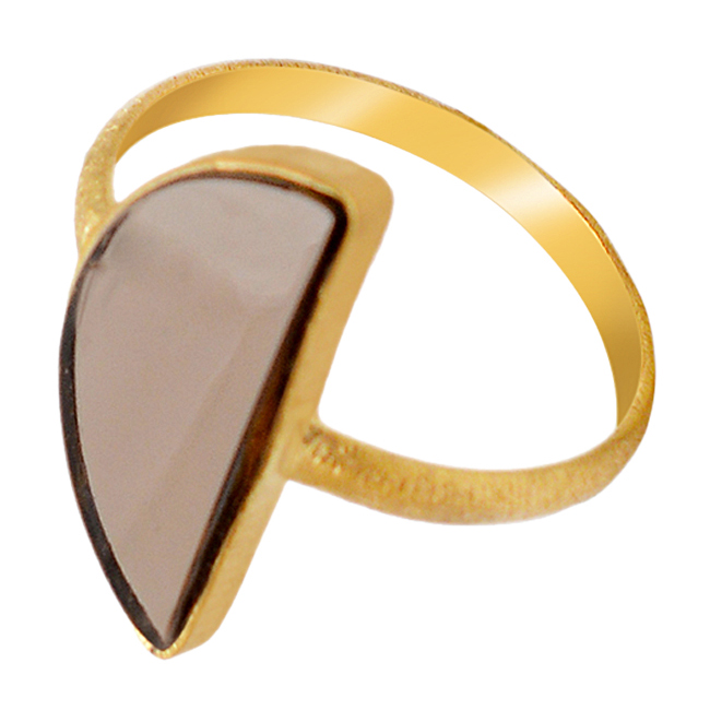 Rose Quartz Sterling Silver Gold Plated Ring Wholesaler