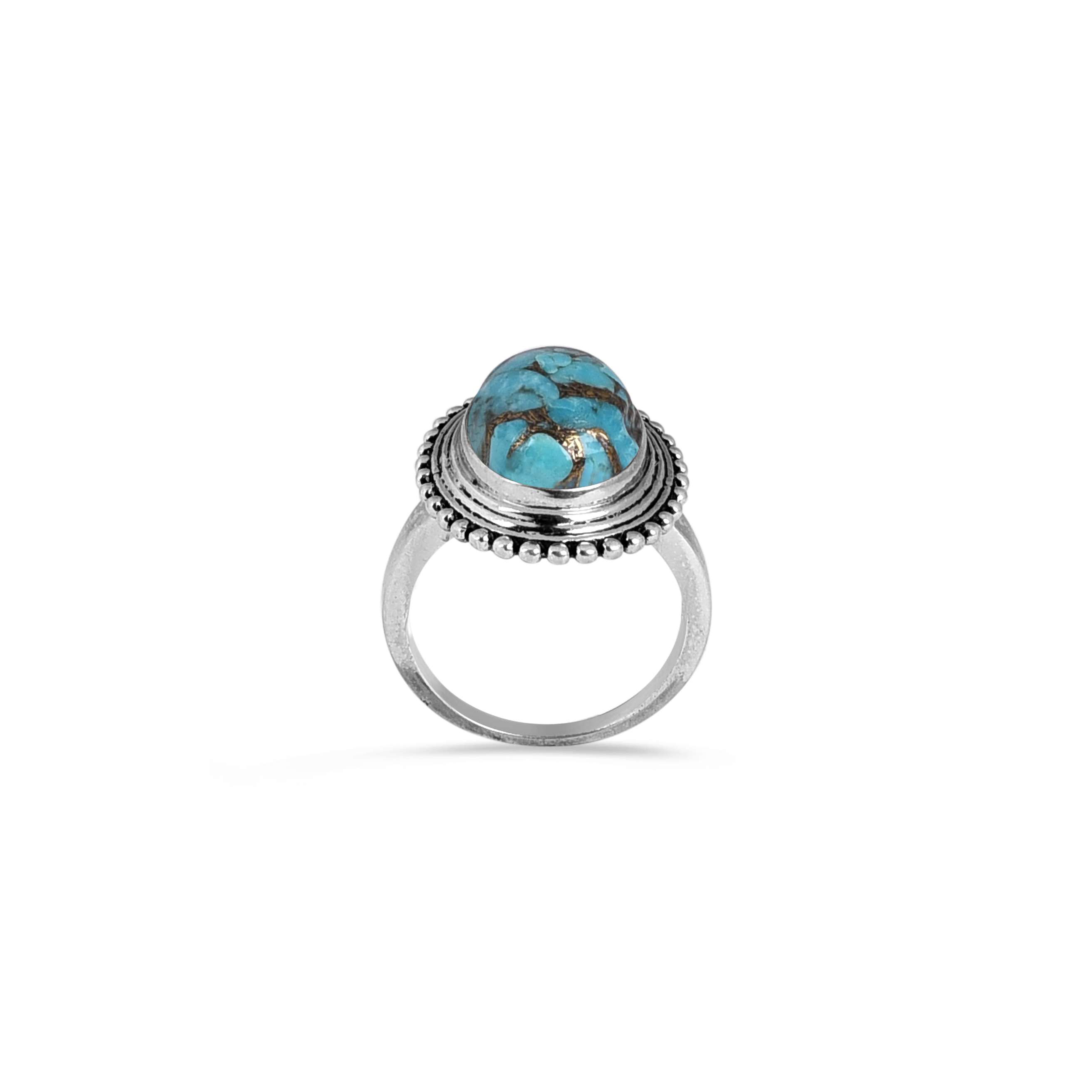 Turquoise gemstone jewelry design fashion ring Wholesaler