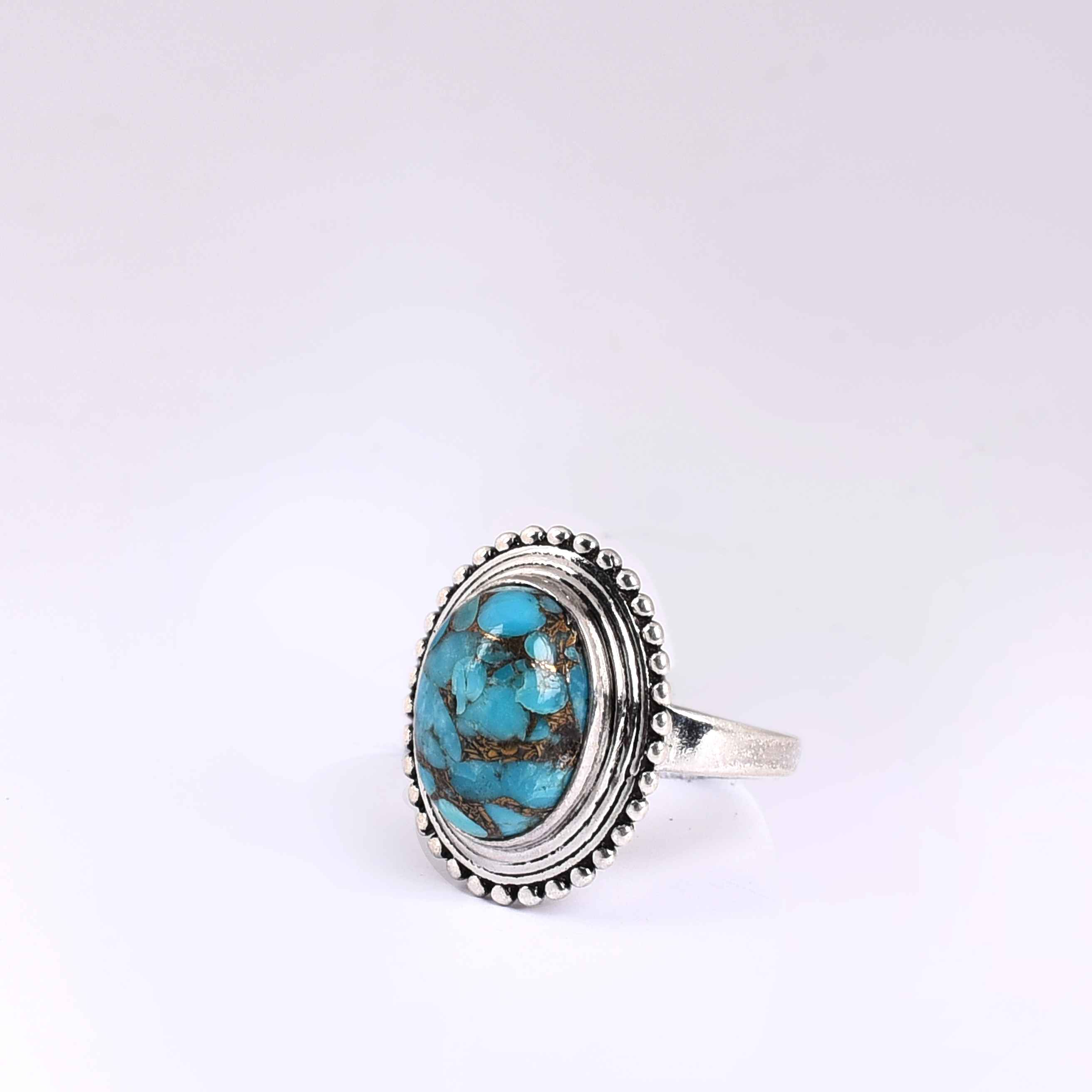 Turquoise gemstone jewelry design fashion ring Wholesaler