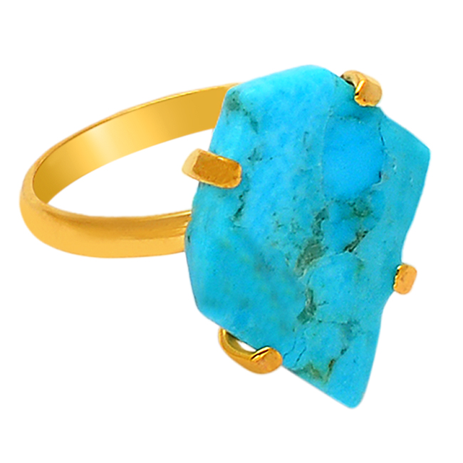 Fancy Shape Turquoise Gemstone Ring  Silver Jewelry Wholesaler