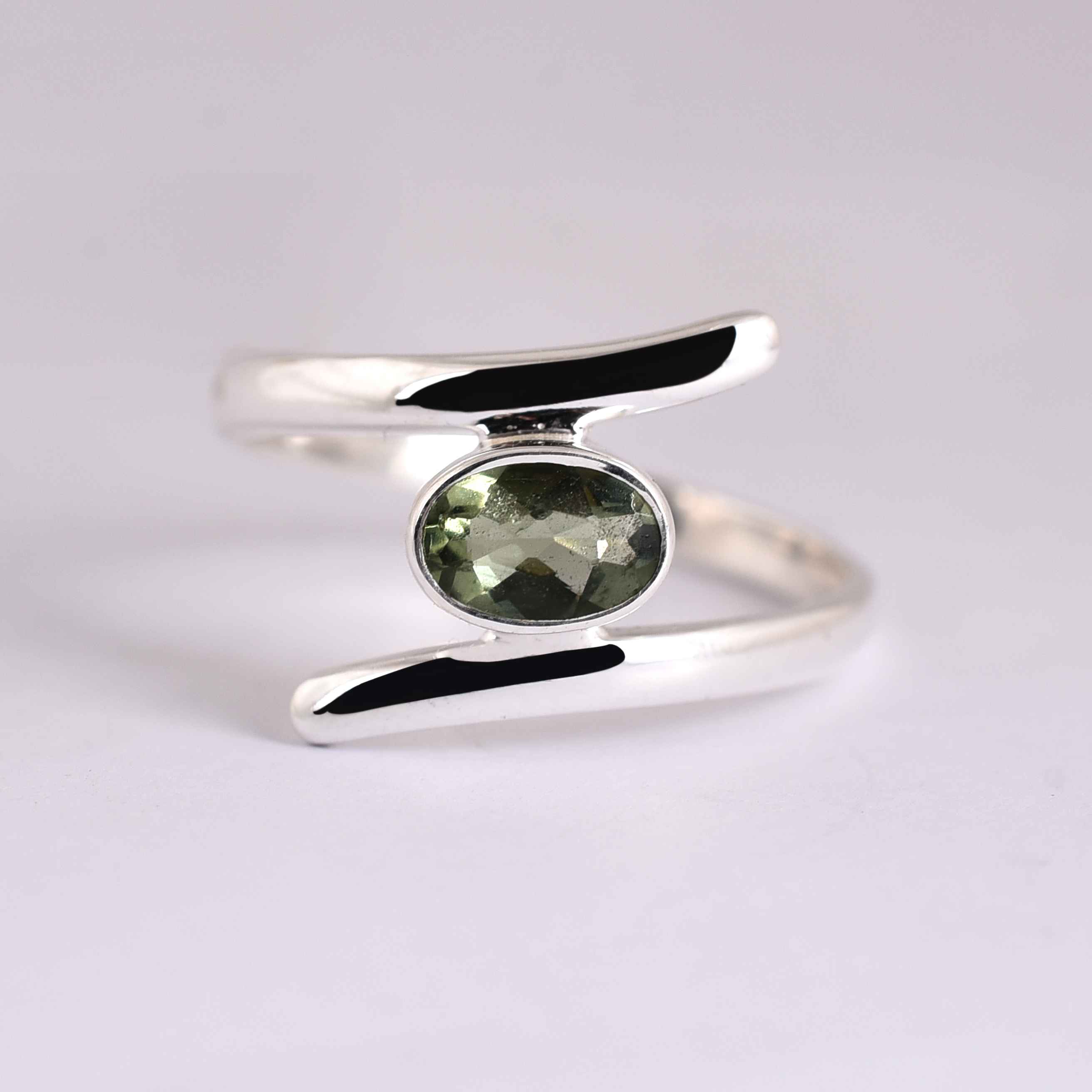 Moldavite Gemstone Silver Ring Wholesaler