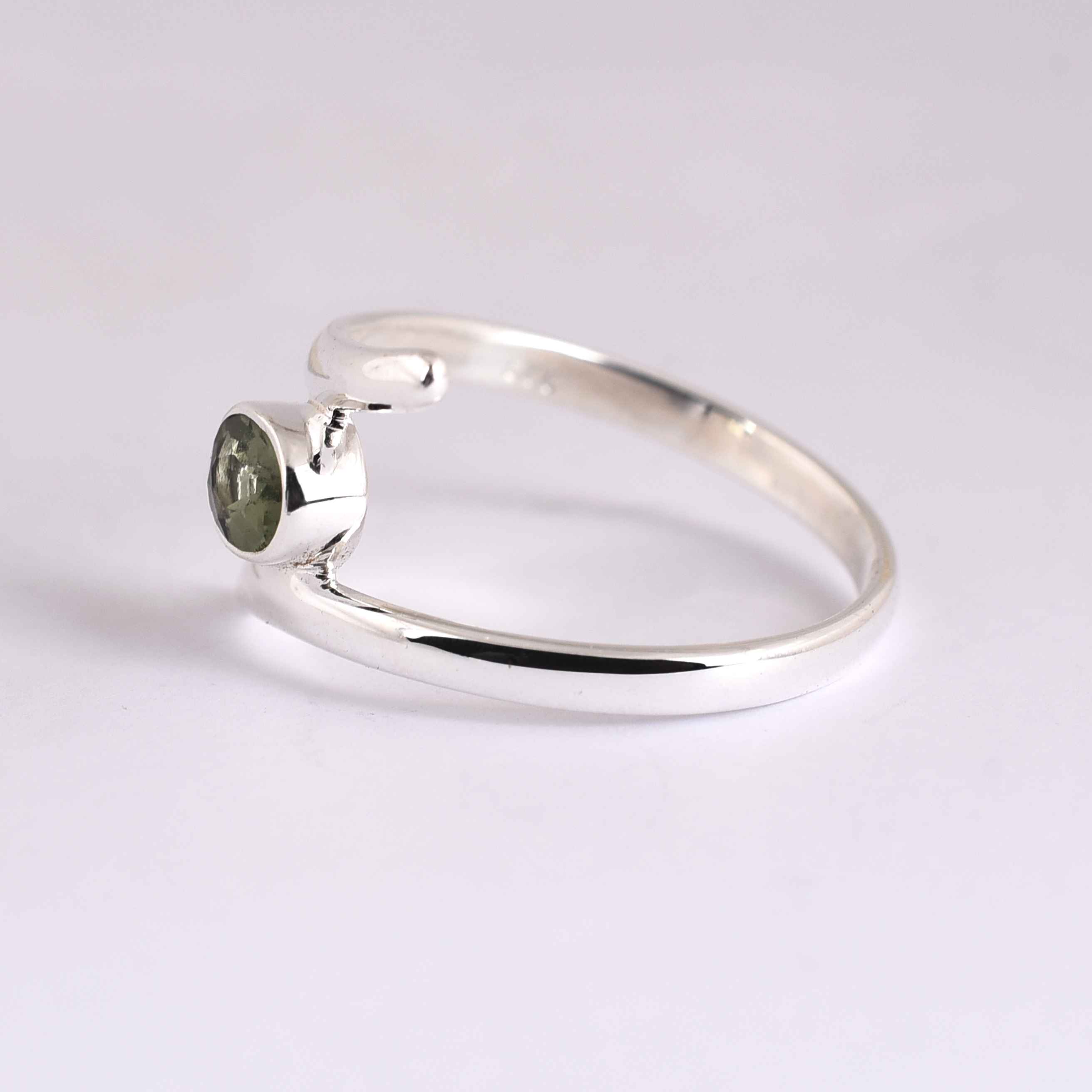 Moldavite Gemstone Silver Ring Wholesaler