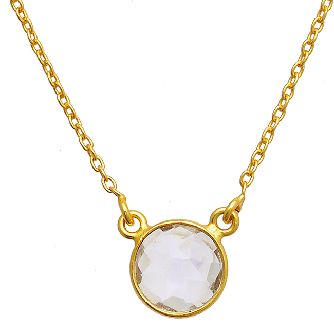 Crystal 925 Silver Chain Necklace Jewelry Exporter