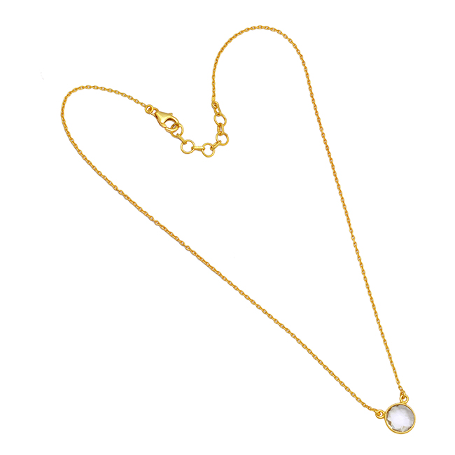 Crystal 925 Silver Chain Necklace Jewelry Exporter