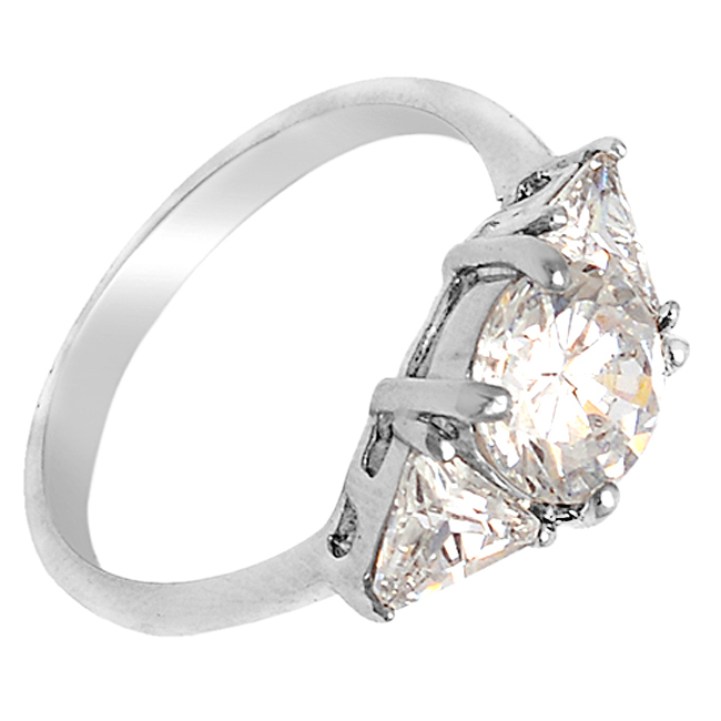 Prong CZ Sterling Silver Princess Ring Exporter