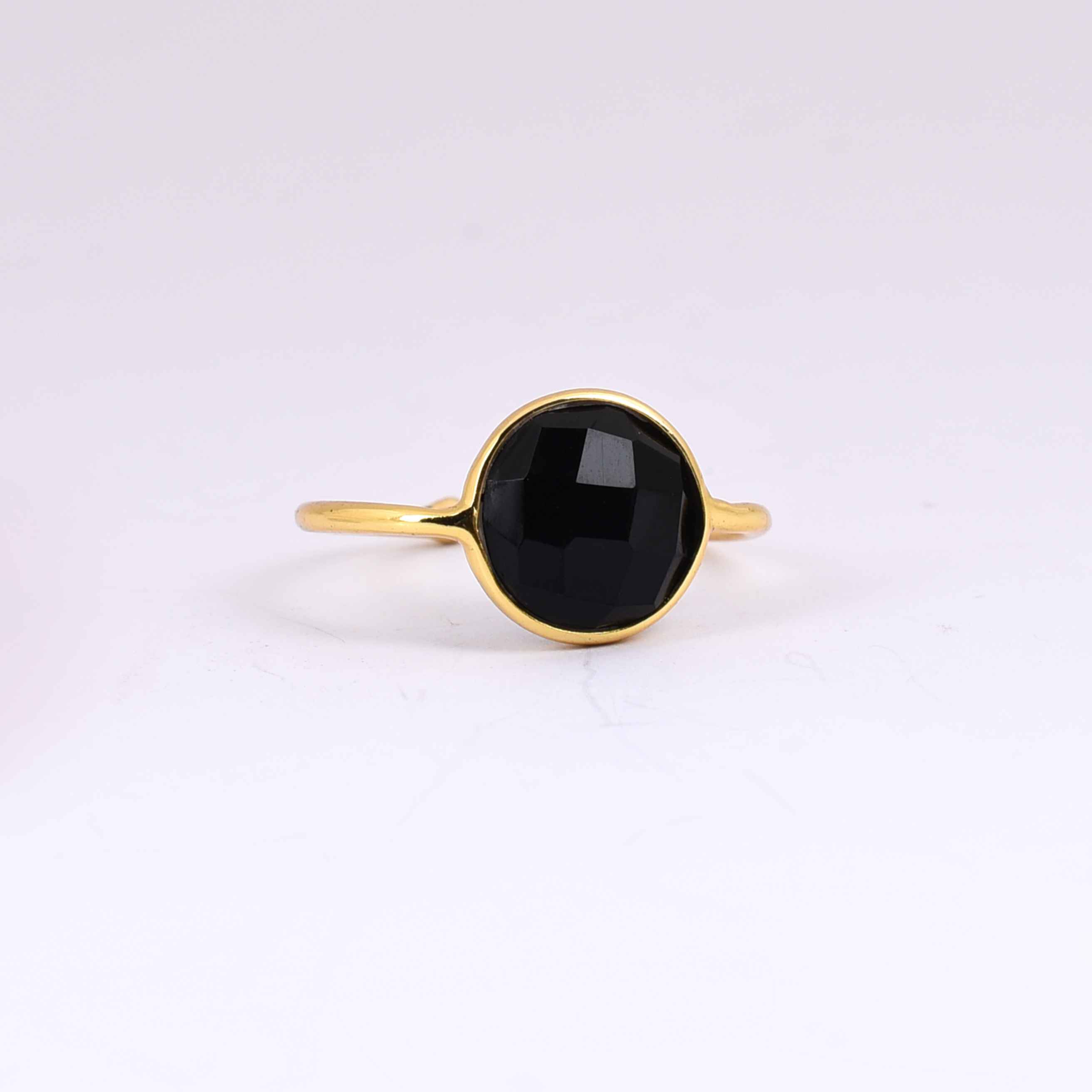 Black onyx Gemstone Silver Ring Exporter