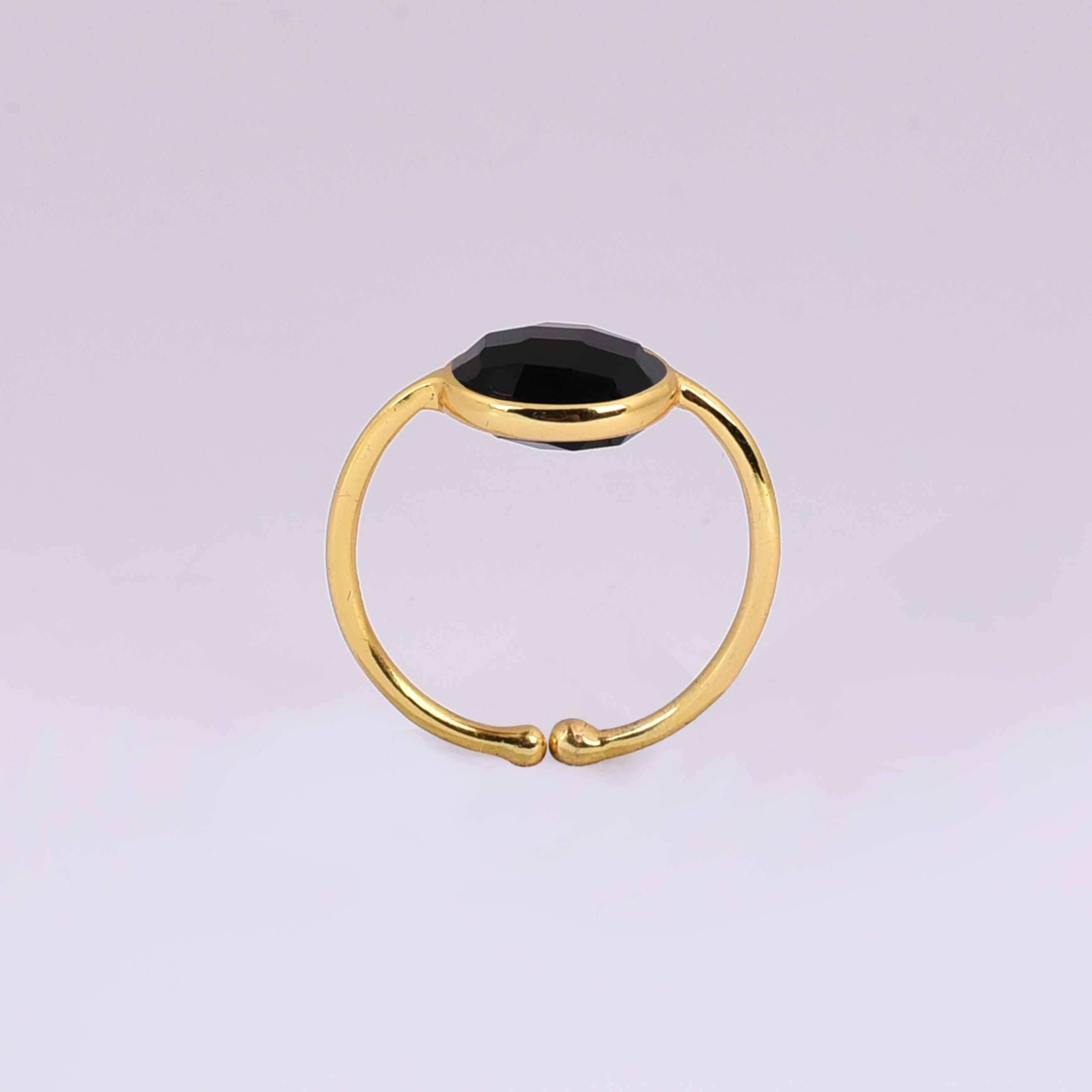 Black onyx Gemstone Silver Ring Exporter