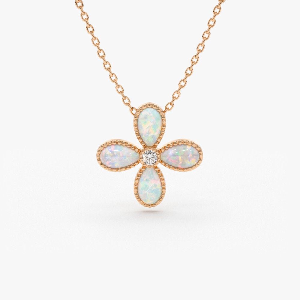 Ethiopian Opal Charm Sterling Silver Cross Pendant Exporter