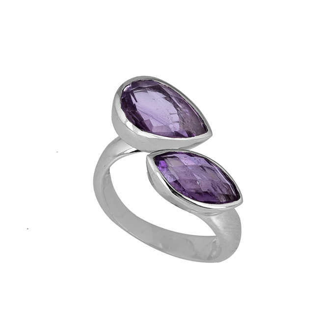 Solid 925 sterling silver purple amethyst gemstone Manufacturer
