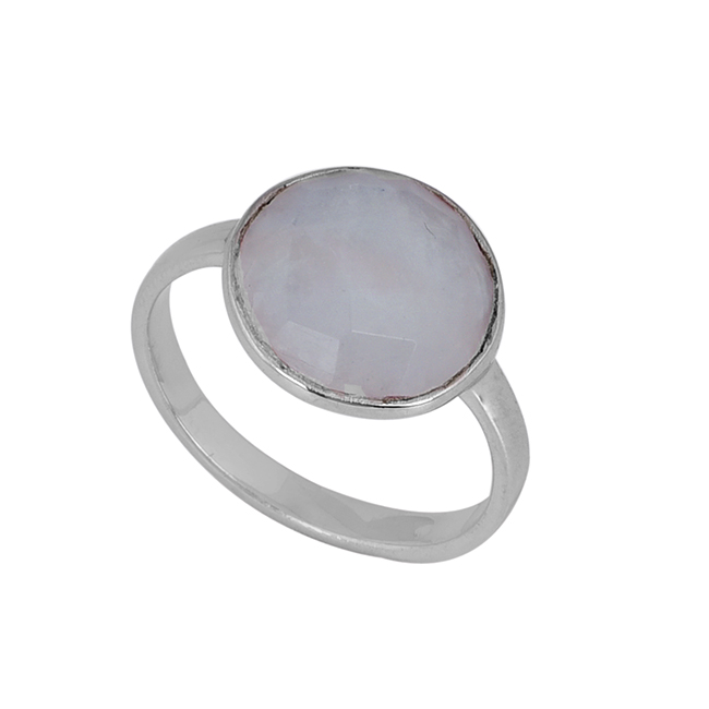 Natural rainbow moonstone gemstone silver ring Manufacturer