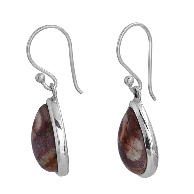 Polichrome Jasper 925 Solid Silver Dangle Earrings Exporter