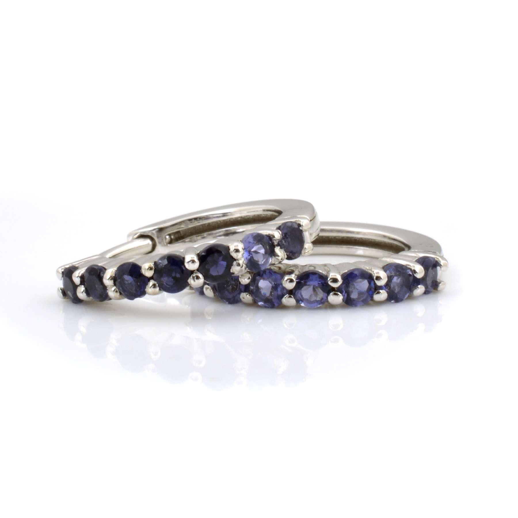 Round Hoop Earrings Iolite Women Fashion Hoop Earrings for Girls Supplier