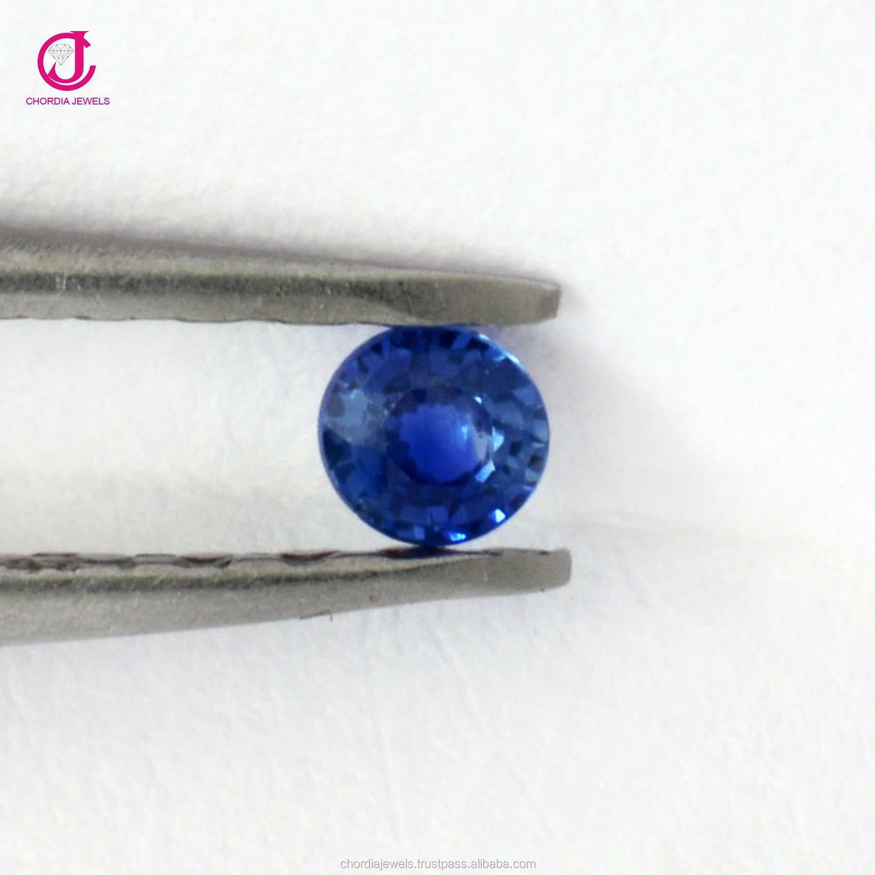 Royal Blue Sapphire Round Cut Faceted Loose Gemstone Exporter