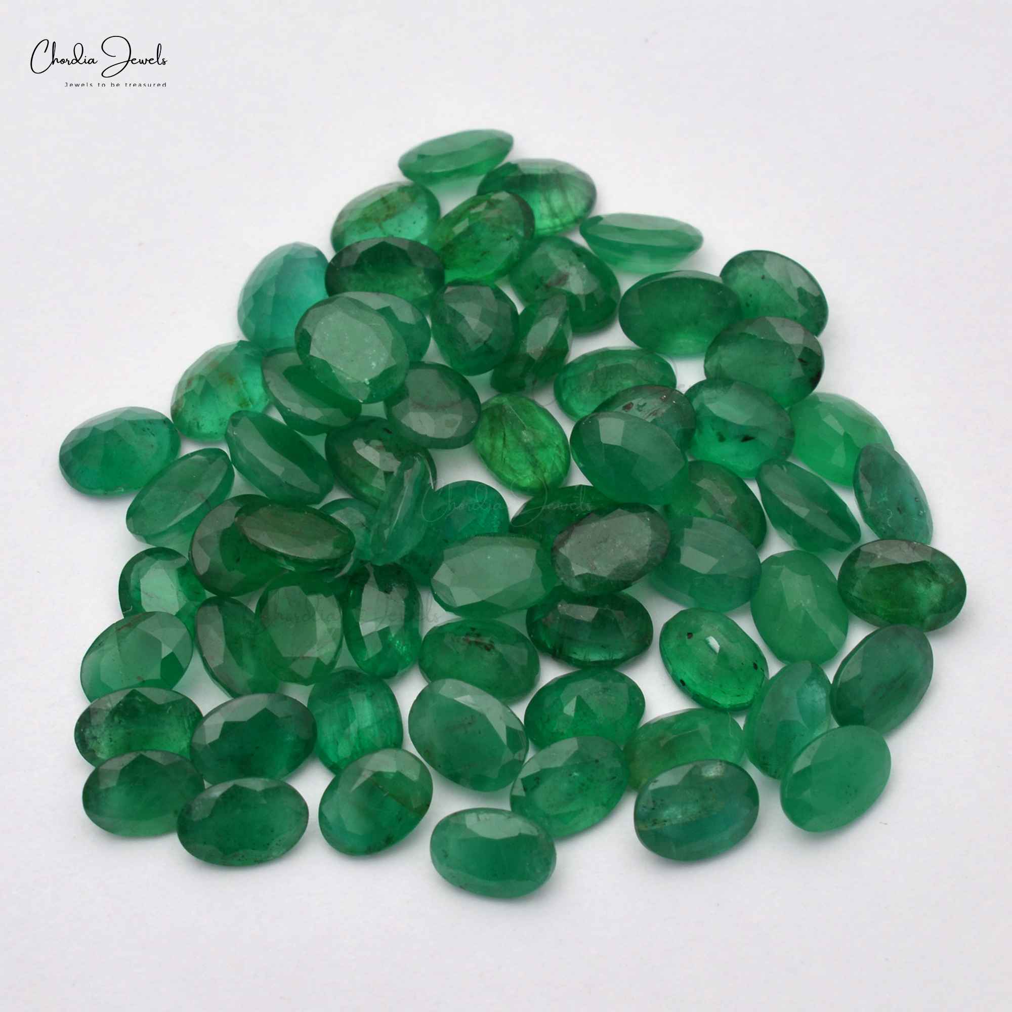 Natural Zambian Emerald Calibrated Oval Loose Precious gemstone Supplier