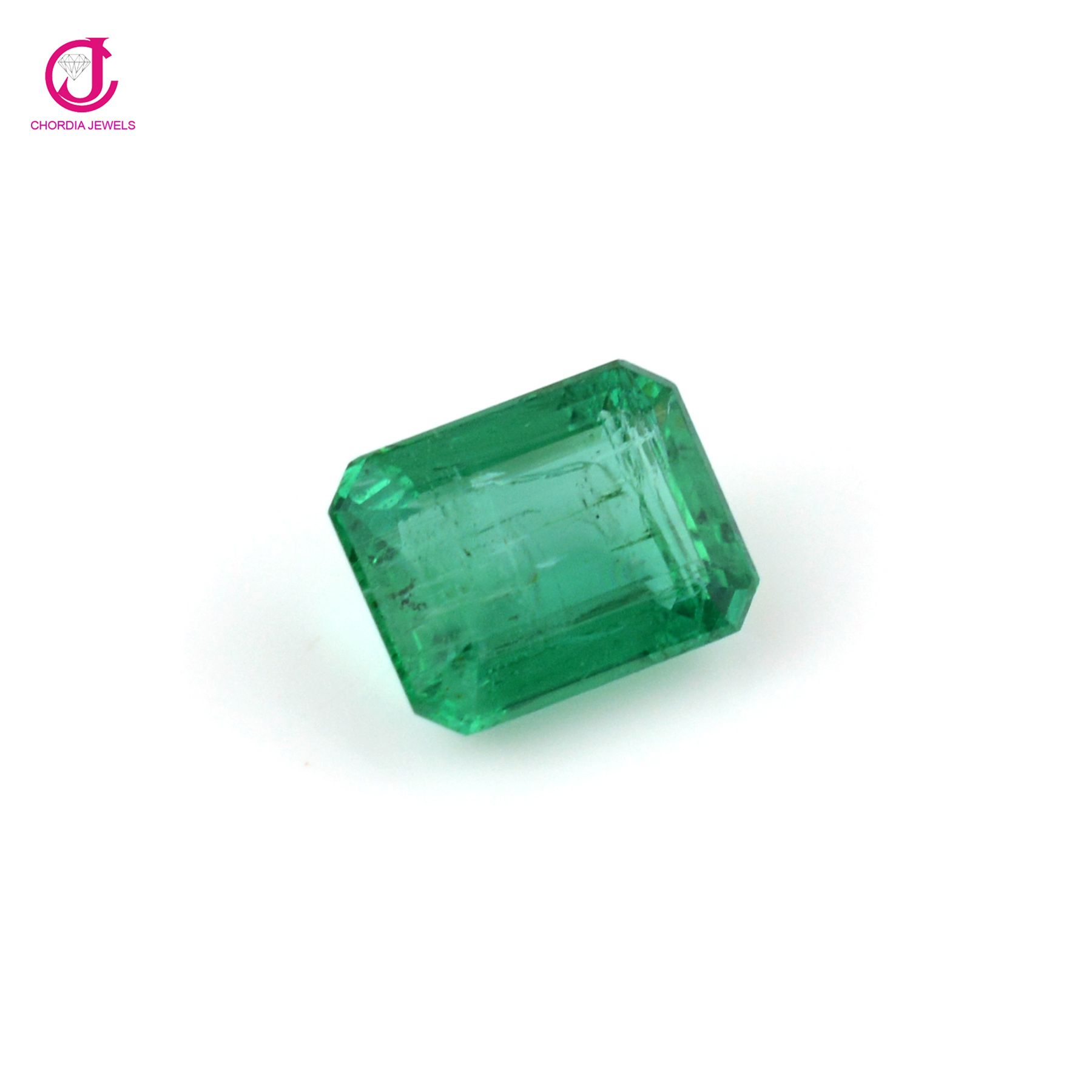 Genuine Super Deluxe Vivid Green Emerald Octagon Cut Precious Supplier