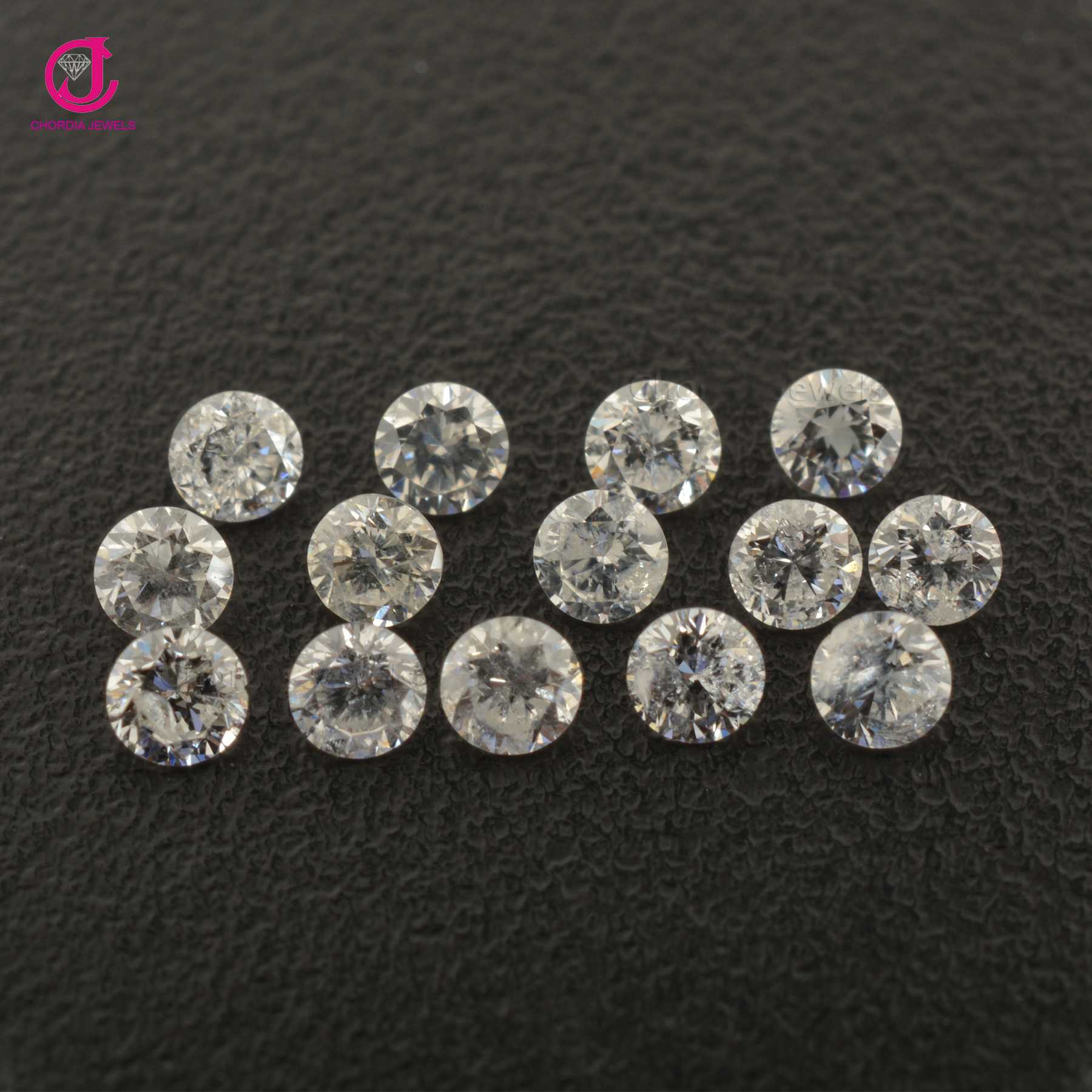 Genuine White Diamond I1-I2 / G-H Round Brilliant Cut Precious Gemstone Supplier