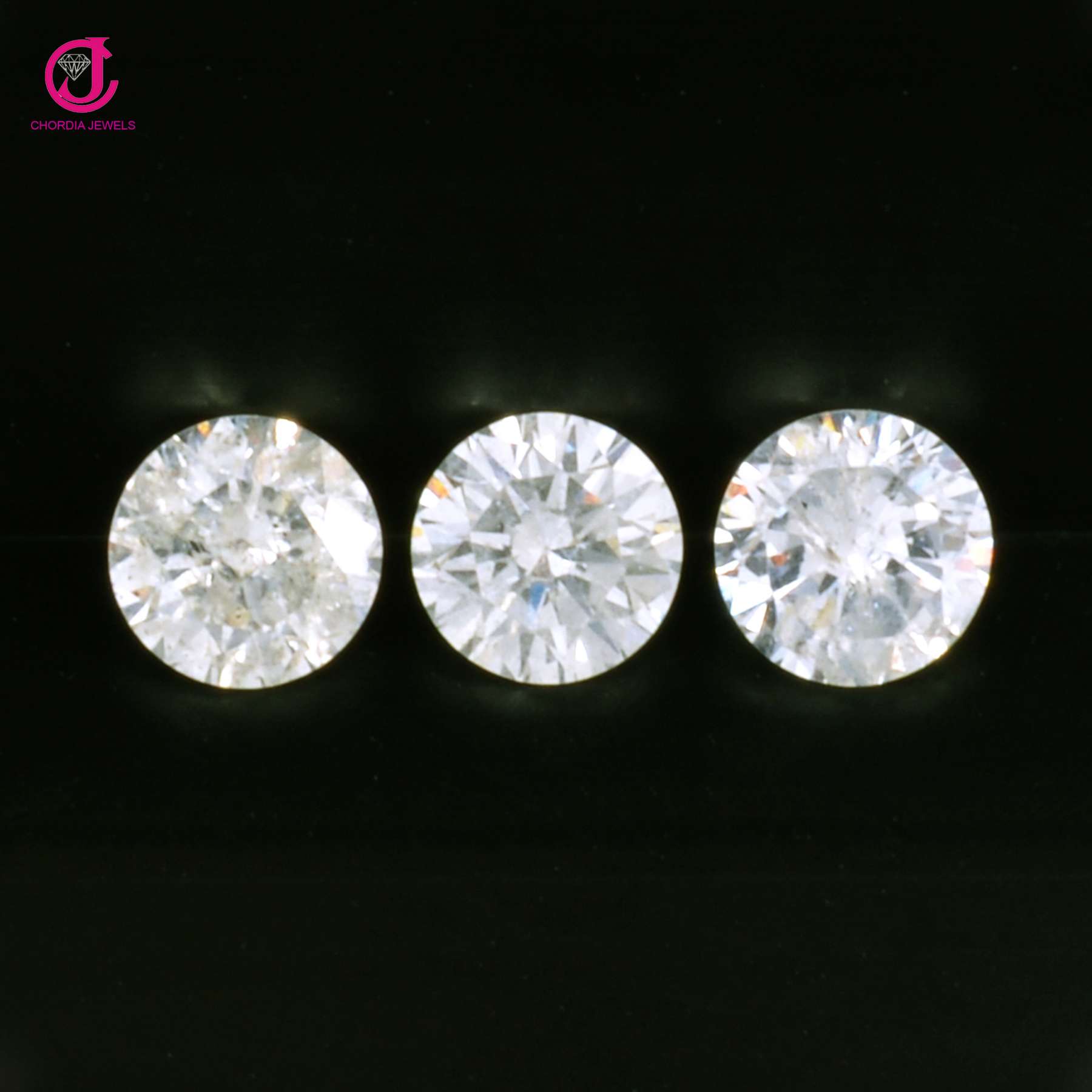 Pure White Diamond Clarity I-1 Color G Round Brilliant Cut Diamond Supplier