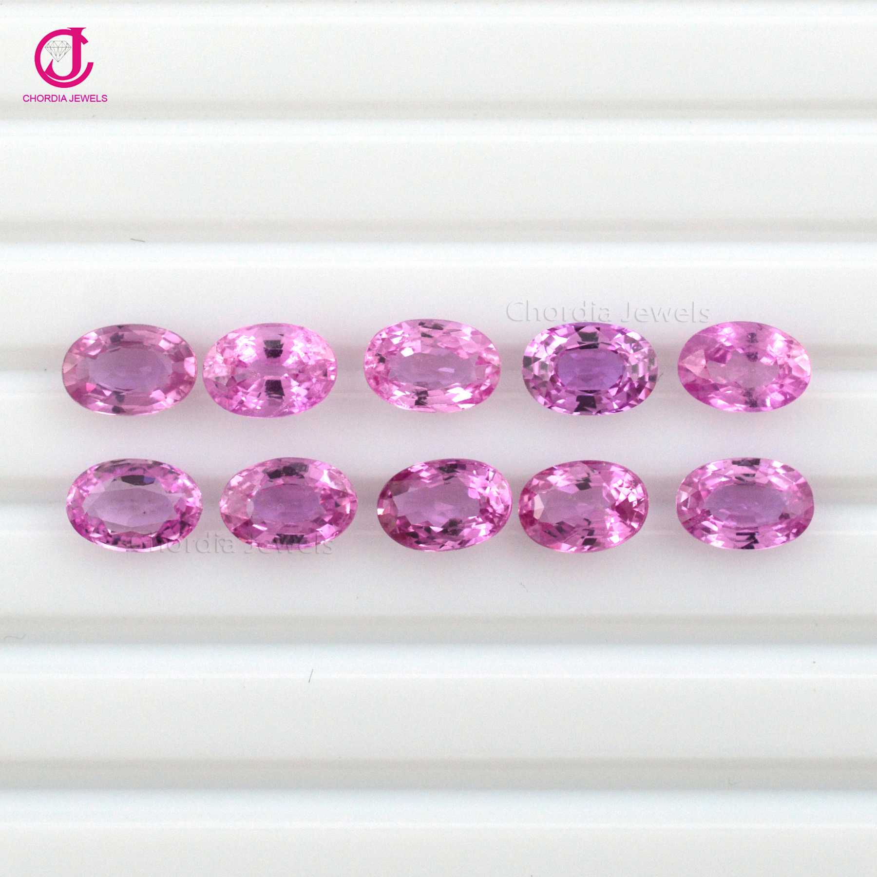 Natural Finest Quality Pink Sapphire Oval Cut Loose Gemstone Exporter