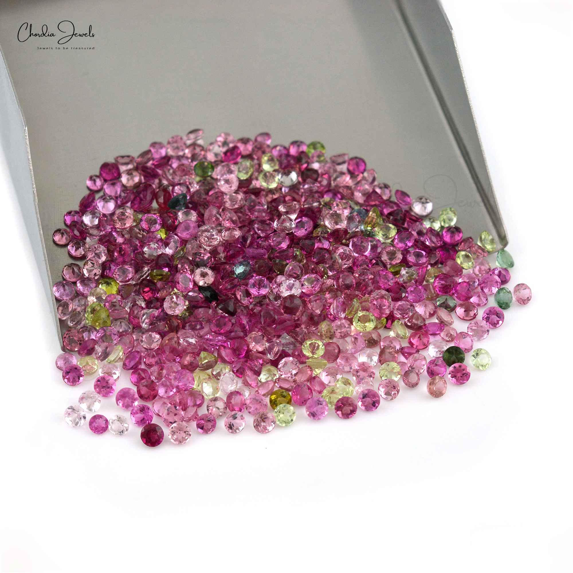 Multi Tourmaline Loose Gemstone Lot 2mm Round Brilliant Cut Supplier