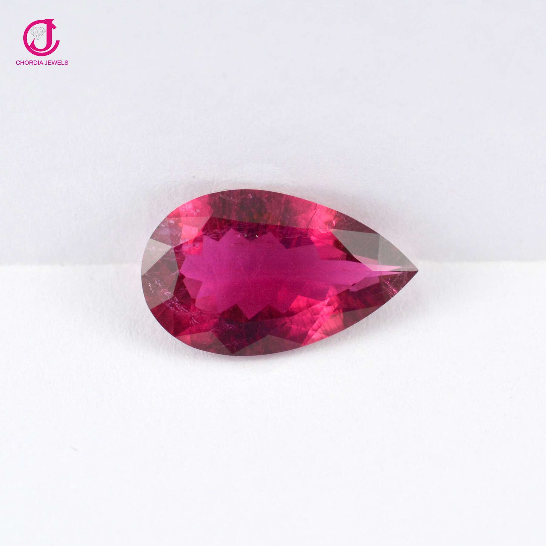 Rubellite Tourmaline Pear Cut 100% Natural Tourmaline Loose Gemstone Supplier