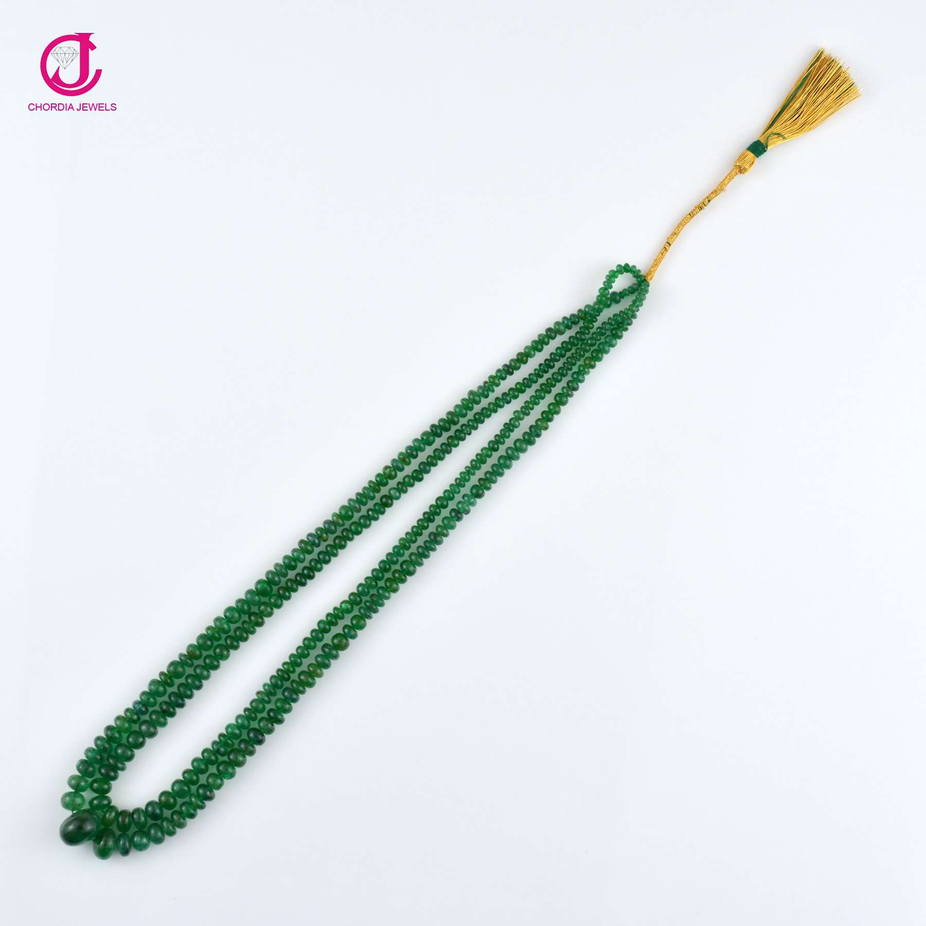Zambian Emerald Plain Beads Natural Smooth Rondell Loose Gemstone Supplier