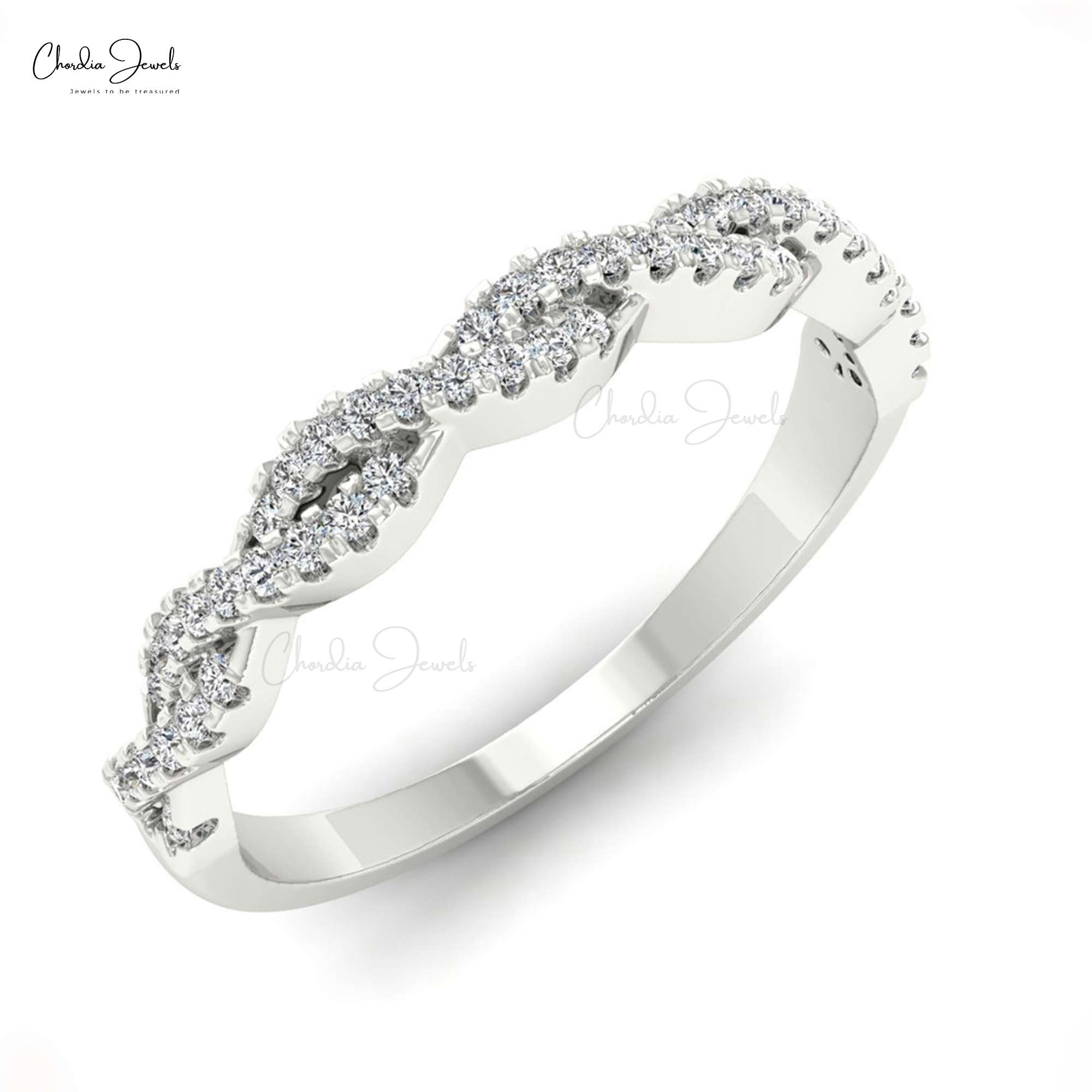 Adorable 14K Gold Engagement Ring Certified G-H Diamond Ring For Women Exporter