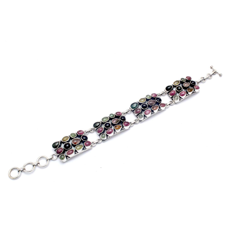 Sterling silver Jangali Bracelet With Tourmaline Gemstone Exporter