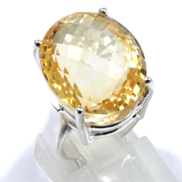 Sterling Silver With Citrine Cut Gemstone Ring Supplier