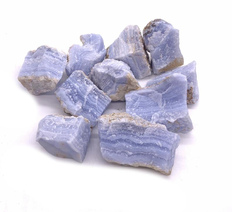 Blue Lace Agate Natural Raw Rough Stone Healing Stone Chakra Stone Wholesaler