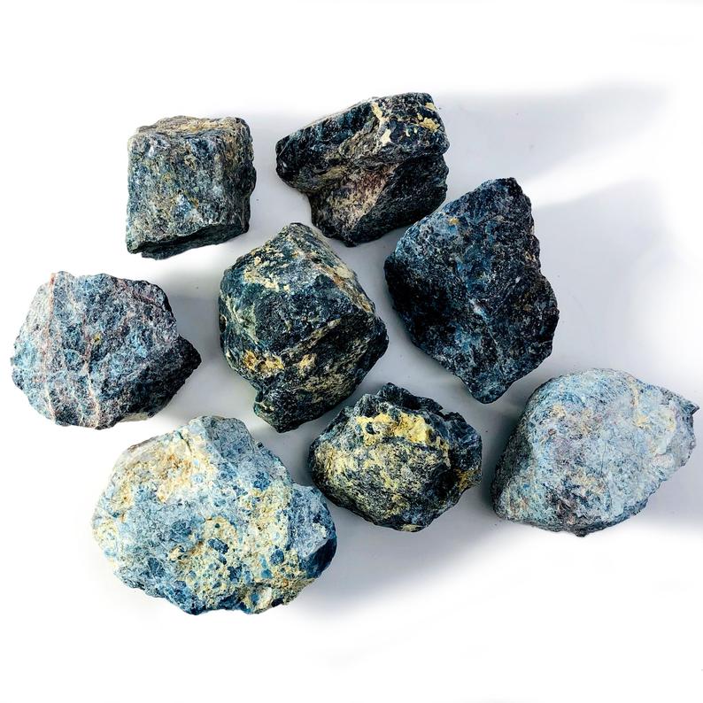 Blue Apatite Rough Chunk For Sale Wholesaler