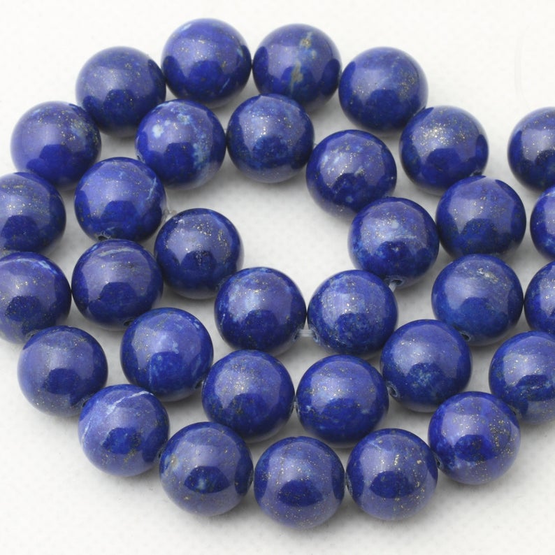 Natural Agate Blue Lapis Lazuli Round Smooth Spacer Loose Gemstones Wholesaler