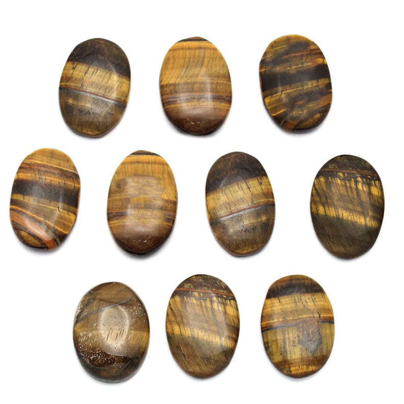 Natural Stone Tiger Eye Thumb Stones and worry stones Wholesaler