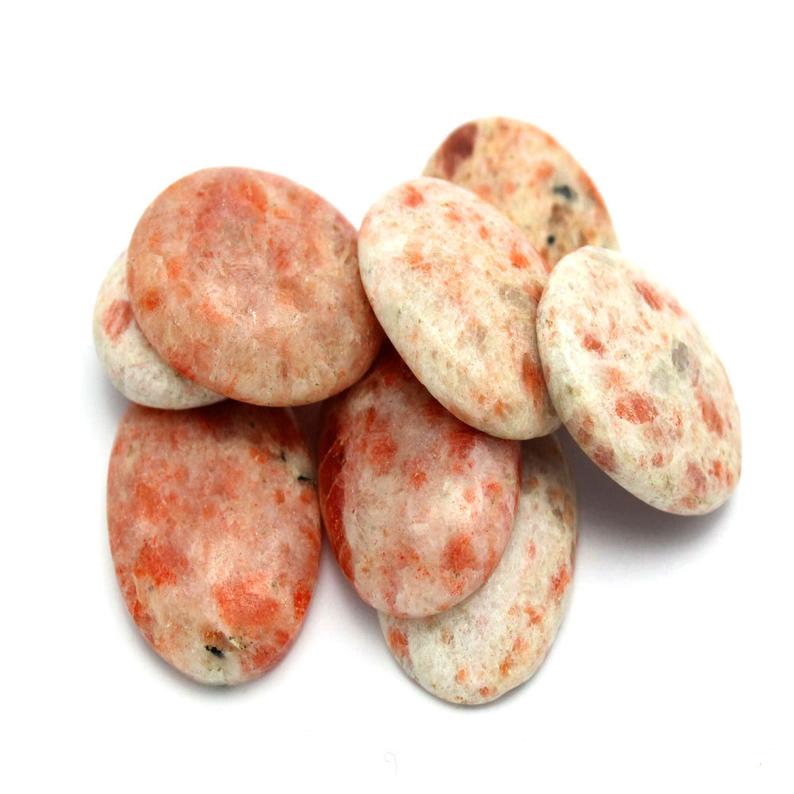 Sunstone Worry Stone Slab Thumb Stone Palm Stone Metaphysical Wholesaler