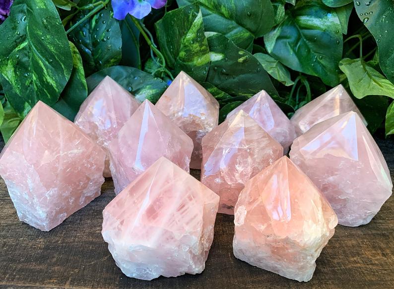 Rough rose quarts Polished Crystal Point for Healing Wholesaler