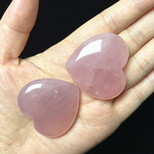 Slim heart strong Pink dark Rose Quartz loving hearts Exporter