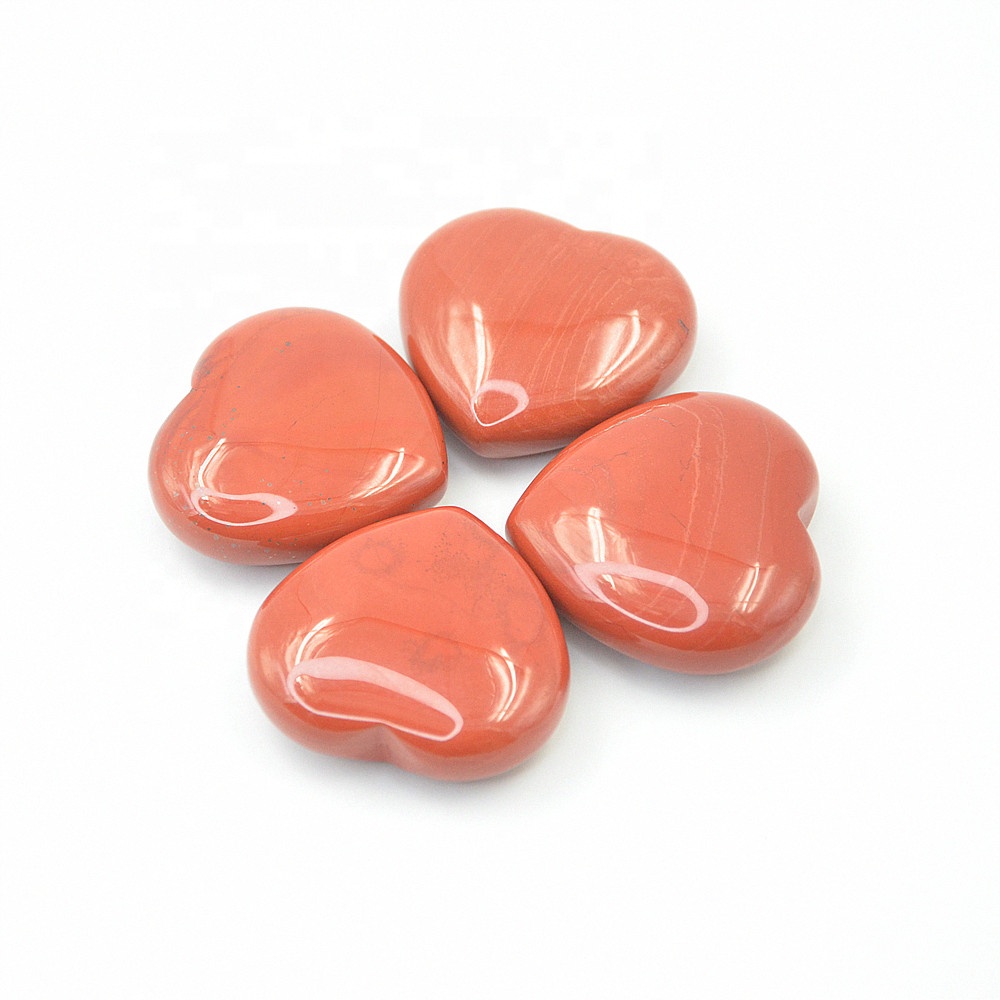 Wholesale Red Jasper Heart Shaped Stones Crystals Quartz