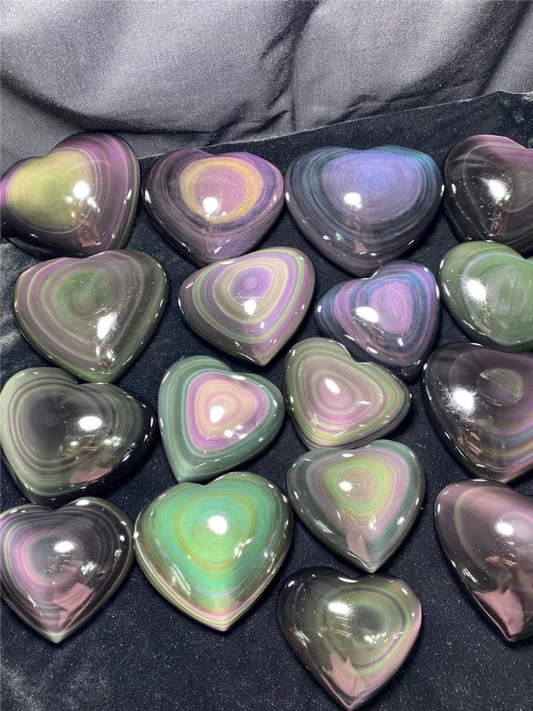 Wholesale Natural Stone Carving Crafts AAA Grade Rainbow Obsidian