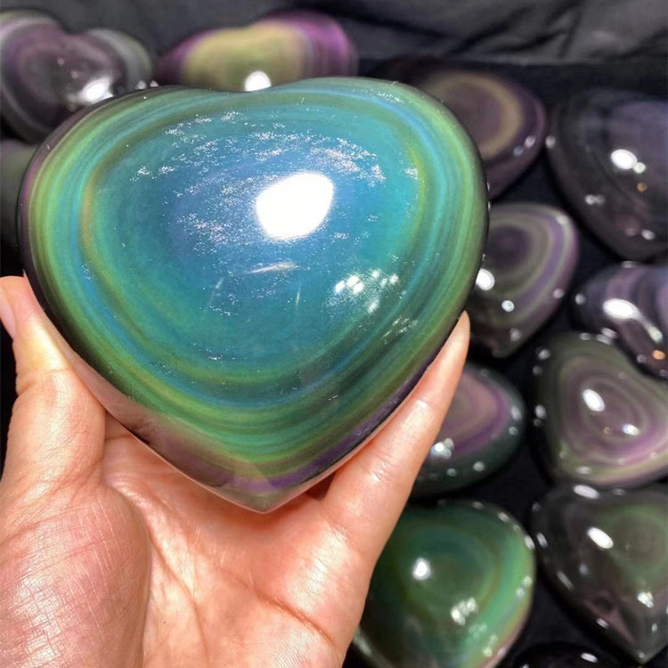 Wholesale Natural Stone Carving Crafts AAA Grade Rainbow Obsidian