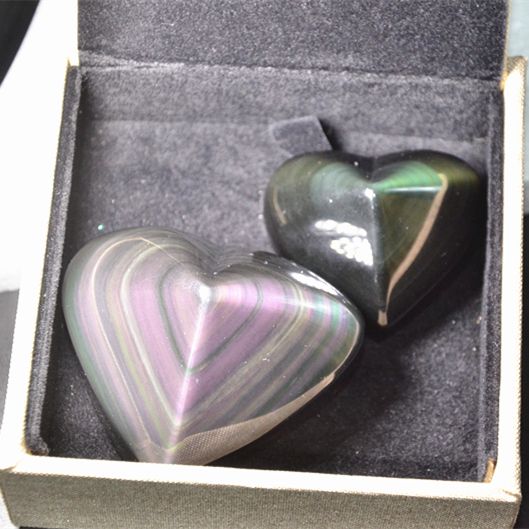 Wholesale Natural Semi-Precious Stone Carving Crafts AA Rainbow Obsidian