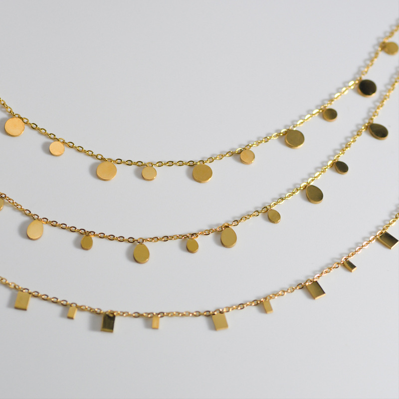 Stainless Steel Women 18K Gold Plated Necklaces Wholesaler