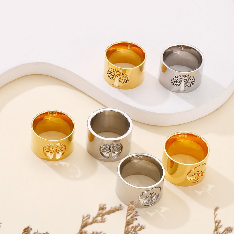 18K Gold Plated Stainless Steel Ring Jewelry Wholesaler