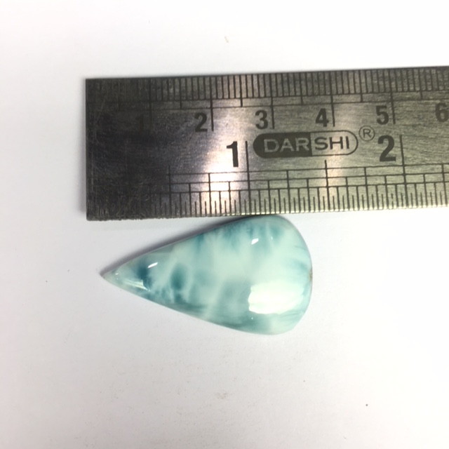 larimar gemstone, high quality pear shape natural larimar cabochon Manufacturer