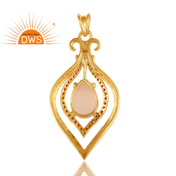 Sterling Silver Gold Plated Necklace & Rose Quartz Gemstone Manufacturer