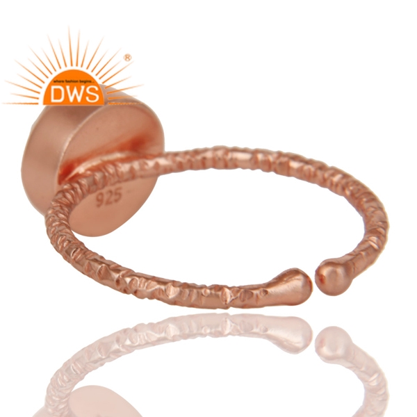 Best Selling Sterling Silver Stackable Ring Rose Chalcedony Gemstone Wholesaler