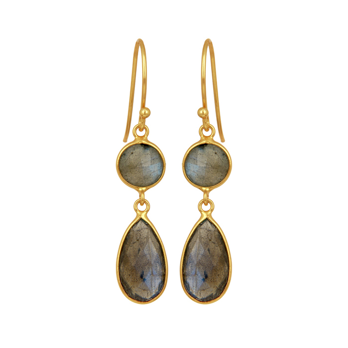 Natural Labradorite Gemstone Earring Sterling Silver Wholesaler