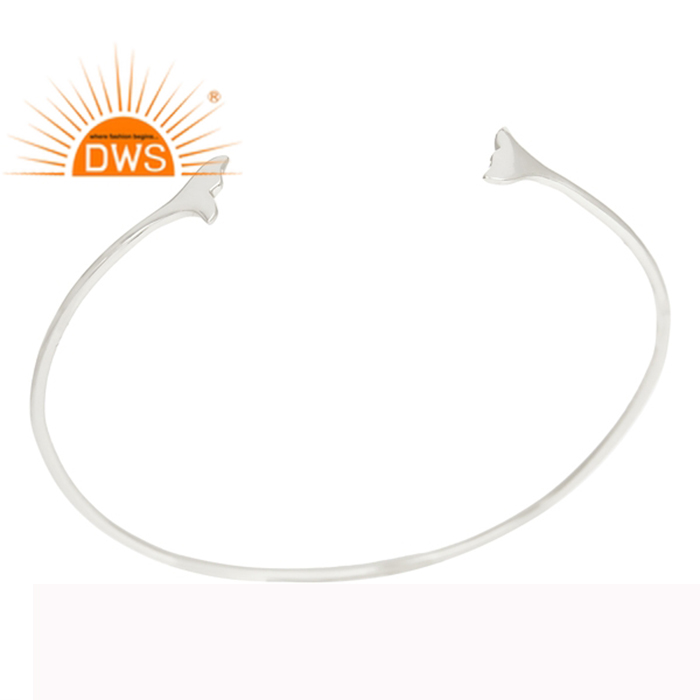 925 Silver Dolphin Tail Designer Cuff Bracelet Bangle Manufacturer