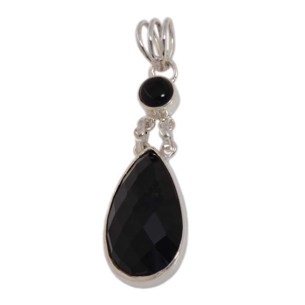 Natural Black Onyx Handmade 925 Silver Gemstone Pendant Exporter
