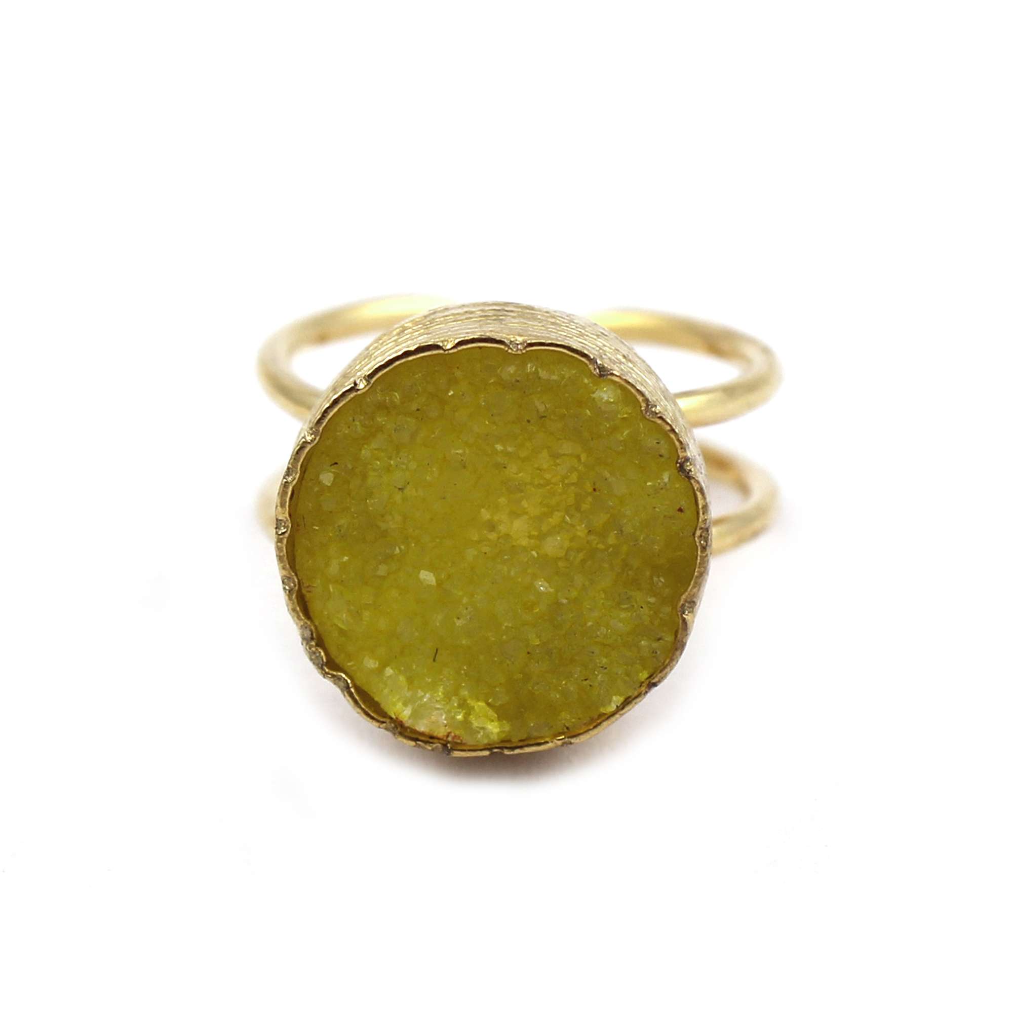 Latest design simple style round shape natural agate durzi ring  Supplier