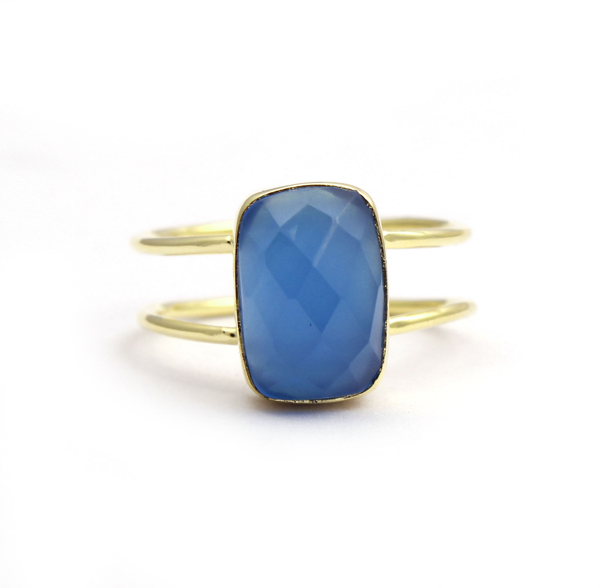 Wholesale  London blue topaz ring gold/silver plated ring Supplier