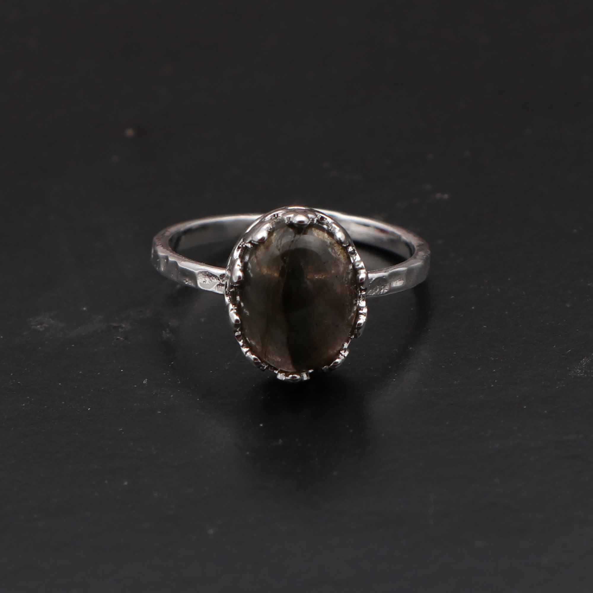 Moonstone gemstone rings oval shape silver plated rings Vendor
